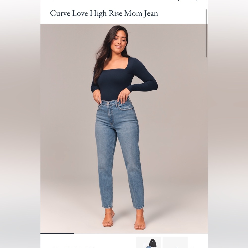 Abercrombie and Fitch Curve Love High Rise Mom Jean